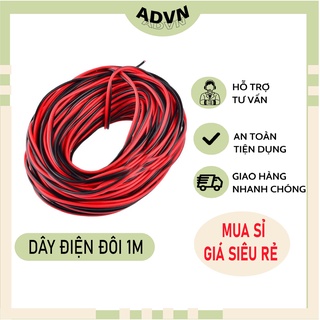 Dây điện đôi đỏ đen loại nhỏ 1m