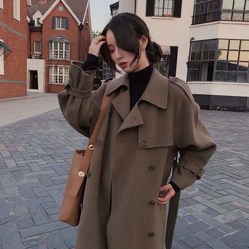 Áo khoác dạ dài 2 lớp chất dày đẹp