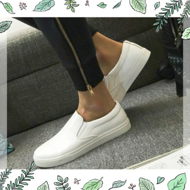 [TOP SHOES 1 ] GIÀY SLIP-ON NAM (CHUẨN HÌNH FULL BOX ) - CHẤT DA PU CỰC MỀM , ĐẾ KHÂU CHẮC CHẮN , SIÊU ĐẸP -MÃ G16 TRẮNG