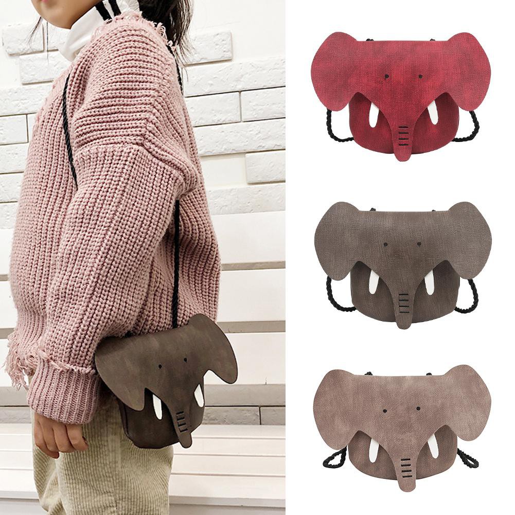 Túi đeo chéo mini hình chú voi đáng yêu cho bé gái