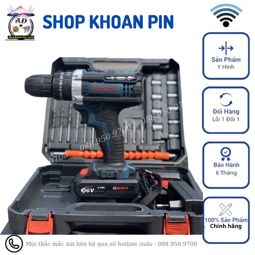 Máy khoan pin bos 36v | Pin cao cấp | Khoan 3 chức năng bắt vít khoan tường có búa