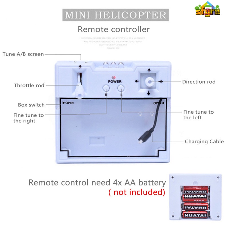 Máy Bay Trực Thăng Điều Khiển RC Mini Hồng Ngoại IR 2Ch
