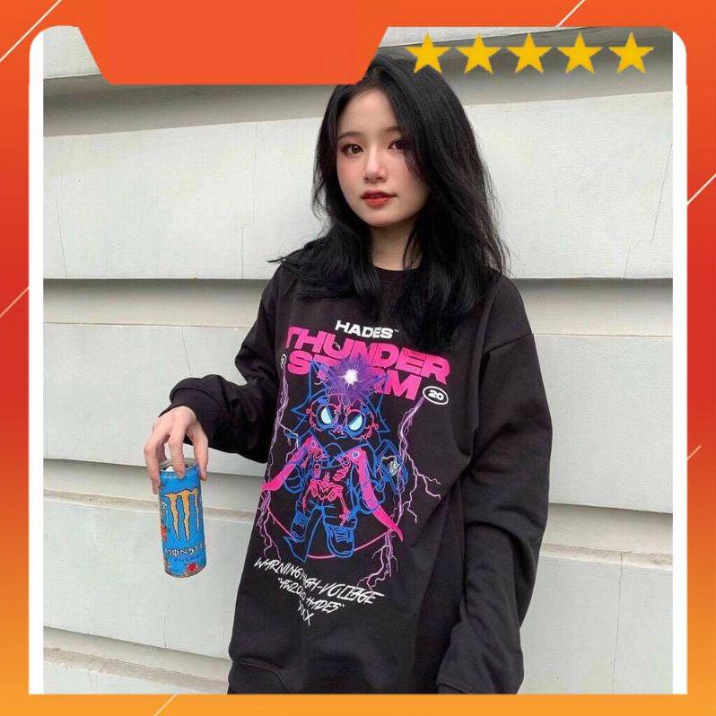 Áo Thun Dài Tay Hades Unisex Nam Nữ - Áo Sweater Cổ Tròn Chất Thun Ulzzang