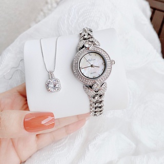 Đồng hồ lắc tay nữ dây thép Melissa Full Swarovski Silver