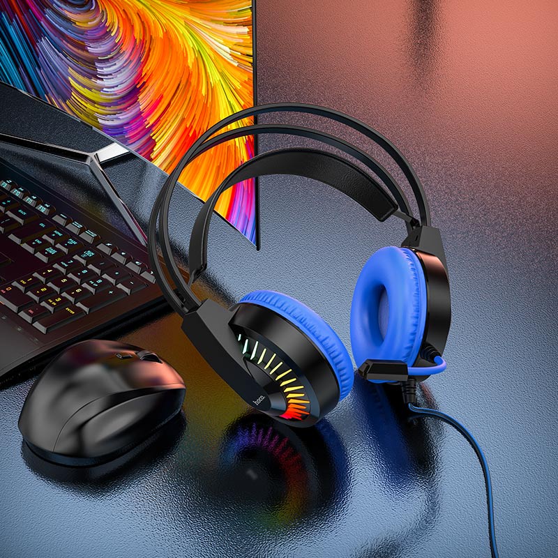 ☑️CHÍNH HÃNG☑️ Tai nghe chụp tai gaming Hoco W105, tai nghe headphone kết nối PC, điện thoại, kèm mic tiện lợi