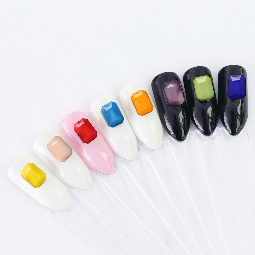 Bộ 10 Hạt Đá Ngọc Bích Hình Chữ Nhật 13x18mm Dùng Làm Trang Sức Thủ Công