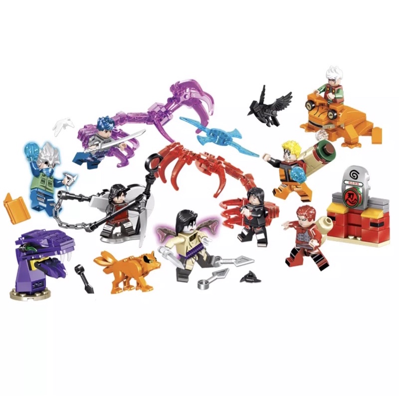 Lẻ 1 Nhân Vật Lắp Ráp Anime Lego Naruto Có Hiệu Ứng (Naruto, Sasuke, Itachi, Orochimaru, Jiraya, Madara, Kakashi, Gaara)