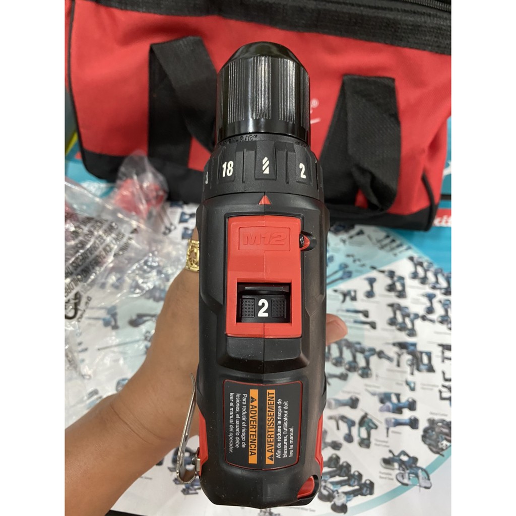 Máy khoan và bắt vít Milwaukee M12 2494-22 like new BN.