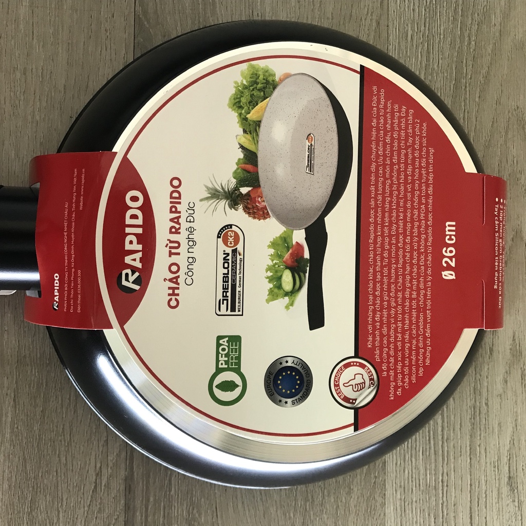 Chảo từ Rapido 26cm đáy chấm RP26-RD2