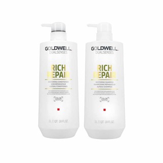 Dầu gội xả Gold Well 1000ml phục hồi chuyên sâu tóc hư tổn, giảm gãy rụng tới 88%