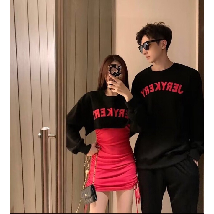 Đồ đôi váy ôm nữ kết hợp áo dài tay nam mùa Thu-Đông