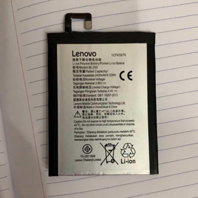 pin Lenovo Vibe S1 (5.0"), BL250, 2420mAh, , Pin Lenovo