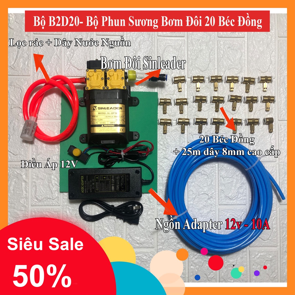 Dàn phun sương tự động - tưới lan, làm mát.