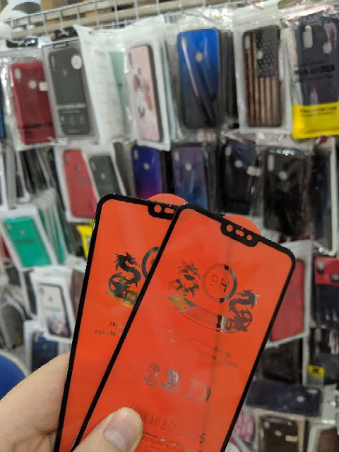 Cường lực 19D Xiaomi Mi 8 Lite full màn full keo chất đẹp ôm màn 2.5D