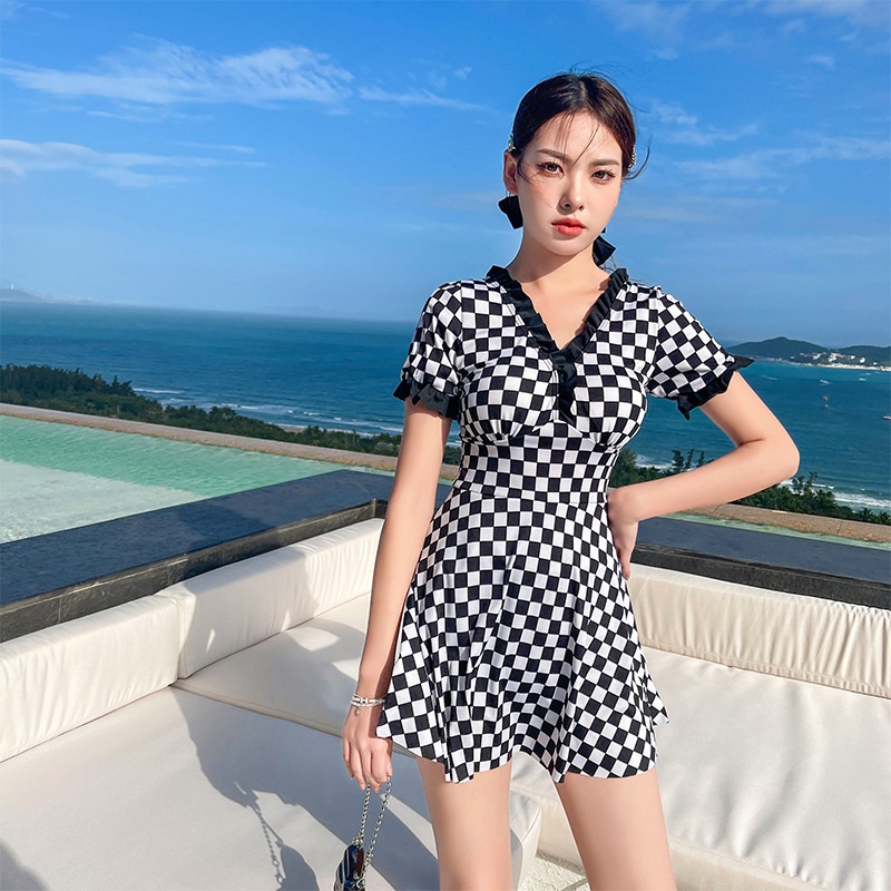 Bộ Đồ Bơi Một Mảnh Dáng Ôm Phong Cách Hàn Quốc Thời Trang Mùa Xuân Cỡ Lớn 2022