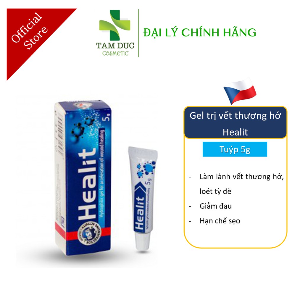 Healit Gel (Tuýp 5g) - Gel bôi vết thương hở Cộng hòa Séc