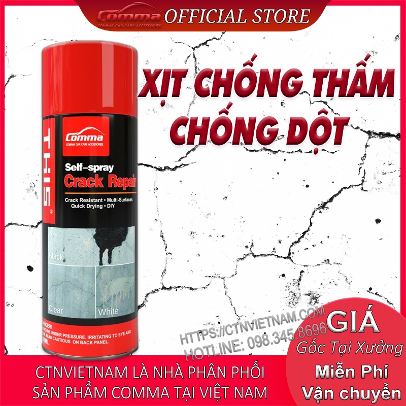 Bình Xịt Chống Thấm Dột Trần Nhà, Mái Tôn, Mái Nhà, Nhà Vệ Sinh Crack Repair Dễ Sử Dụng Hiệu Quả Nhanh Chóng Bền Lâu