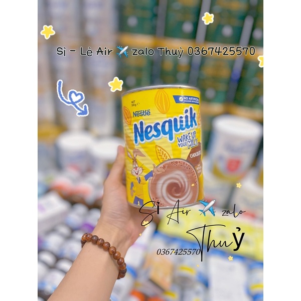 ( Air ✈️ đủ bill) BỘT CACAO NESTLE NESQUIK CHOCOLATE 500gr của Úc date 8/2023