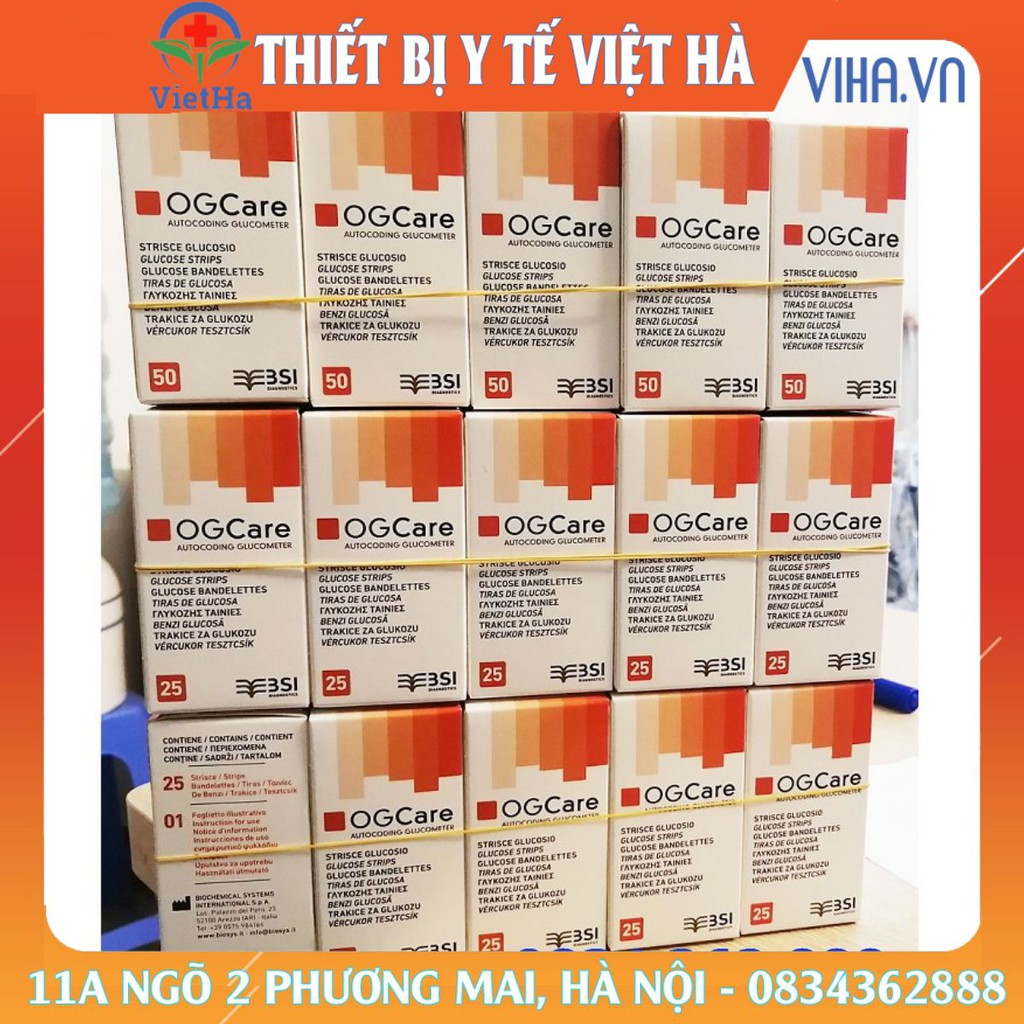 Que Thử đường huyết OG Care-Hộp 50 que thử