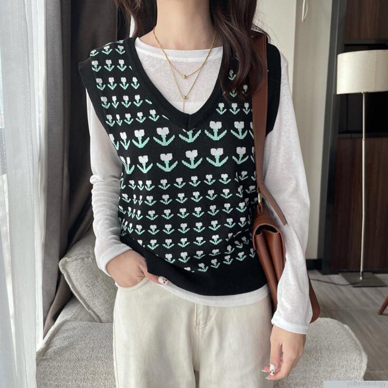 Áo len không tay cổ chữ v dáng rộng thời trang dành cho nữ
 | BigBuy360 - bigbuy360.vn