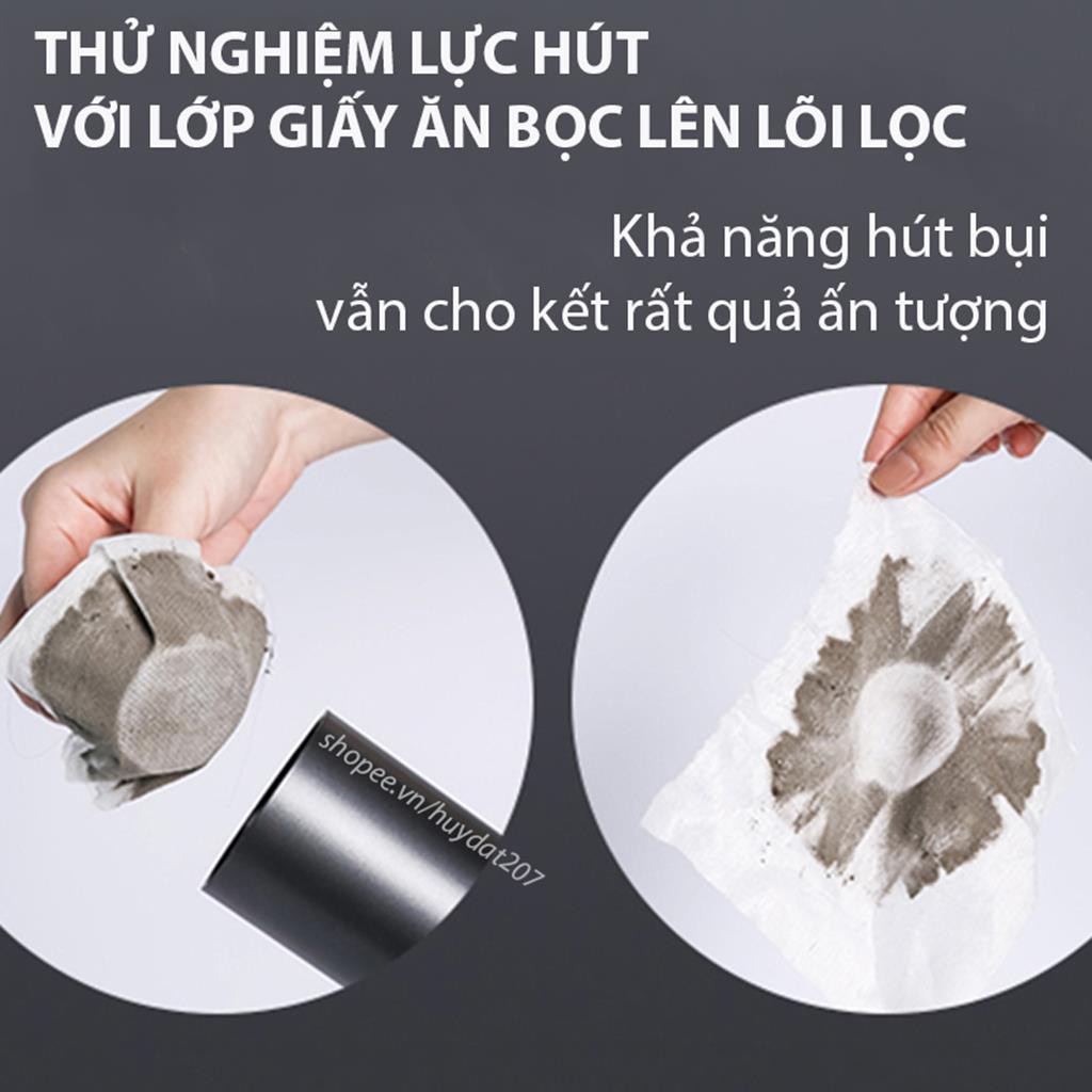 Máy Hút Bụi Xe Ô Tô  Cầm Tay Mini, Tích Điện Nhỏ Gọn Không Dây 2 Trong 1