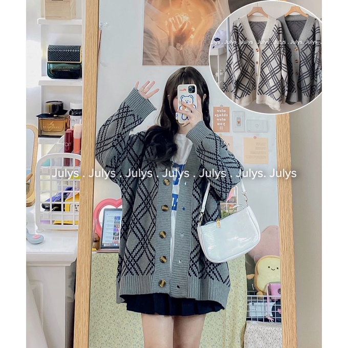 Áo cardigan len chéo (ảnh thật shop chụp kèm video)