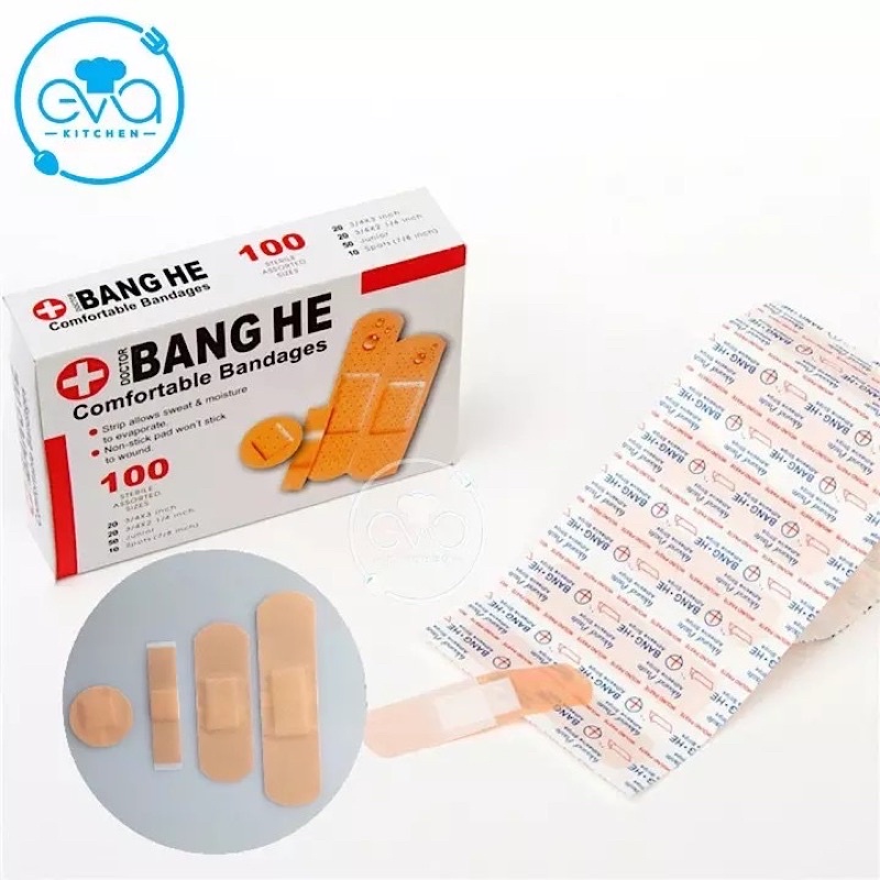 100 Miếng Dán Vết Thương Nhiều Size