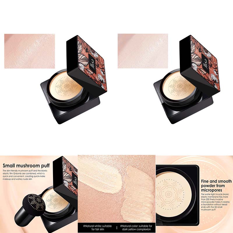 Kem Nền BB Air Cushion Dưỡng Ẩm Kháng Nước Kèm Mút Trang Điểm Hình Nấm