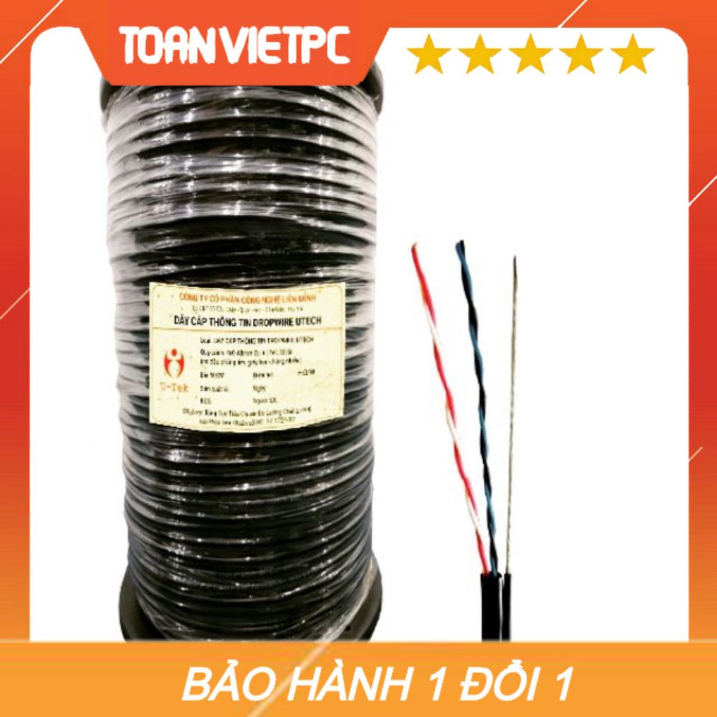 130m Dây Cáp Mạng Ngoài Trời UTECH, Taesung Có Gia Cường, Dầu Chống Ẩm, Bọc Bạc Chống Nhiễu