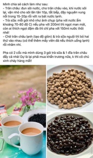 Trân châu caramen Thái Lan