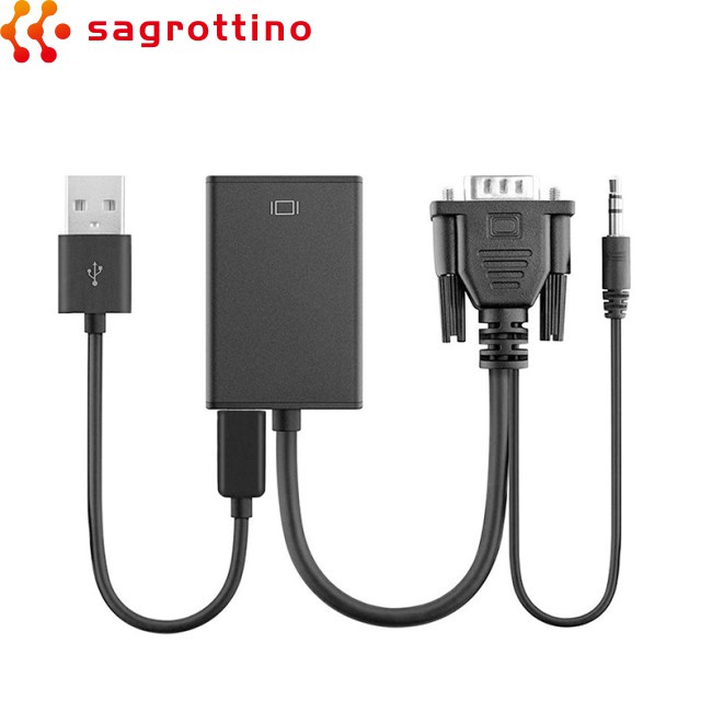 Cáp Chuyển Đổi Vga Sang Hdmi 1080p Hd + Audio Tv Av Hdtv Video