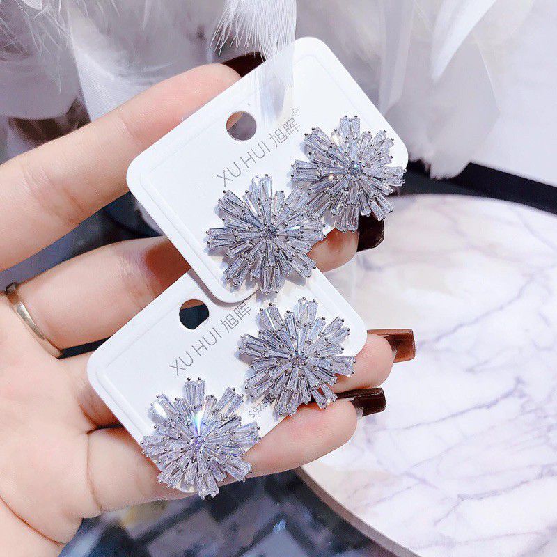 Khuyên Tai S925 Đá Sáng Lấp Lánh - Bông Tai Đi Tiệc Hàng QC Loại 1