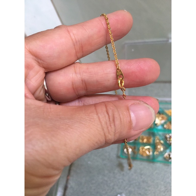 Dây chuyền khắc hiệu mặt hình bướm đính đá trắng si tuyển Nhật