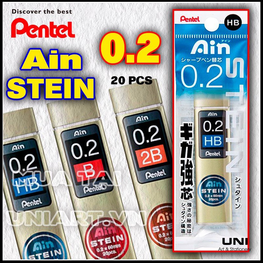 Ruột chì bấm Pentel Ain Stein 0.2