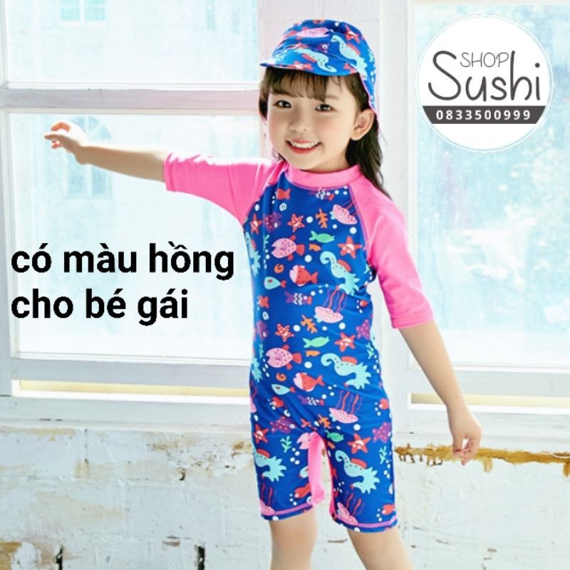 (FreeShip) Áo bơi thân liền kèm MŨ CHE GÁY