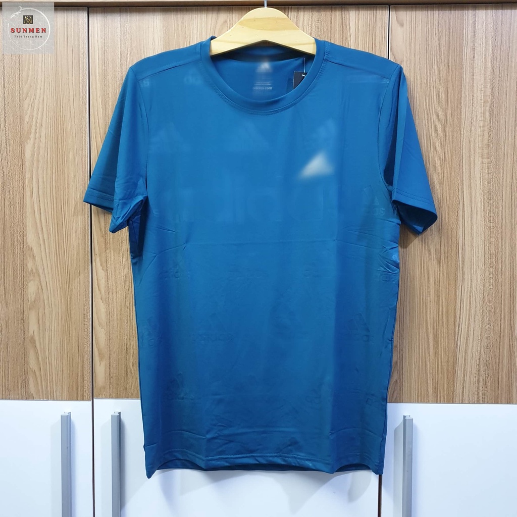 [HCM] Áo thun nam thể thao cổ tròn thun cotton co giãn 4 chiều chất Poly lạnh thoáng mát SUNMEN Size Từ 45 - 85kg