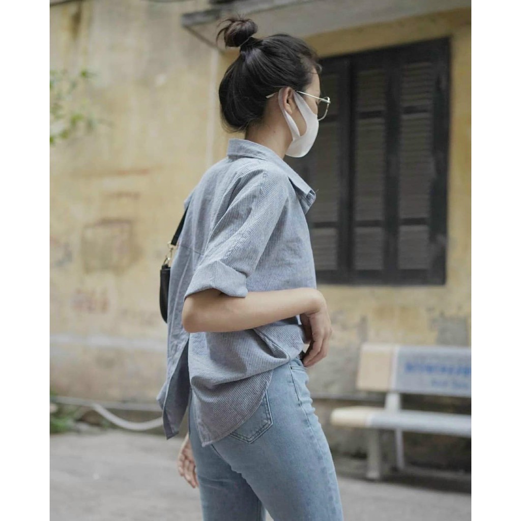 ÁO sơ mi KẺ cài cúc LƯNG 3 màu (Kèm ảnh thật,video) | BigBuy360 - bigbuy360.vn