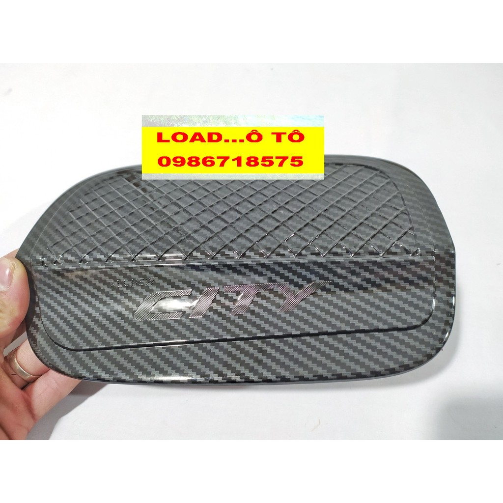 Ốp Nắp Xăng Vân Carbon Honda City 2021 Cao Cấp
