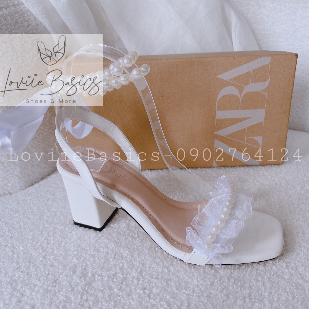 SANDAL CAO GÓT LOVIIE BASICS - GUỐC NỮ QUAI NGANG BÈO NHĂN - GIÀY THỜI TRANG HỞ HẬU SAU KẾT NƠ G220717