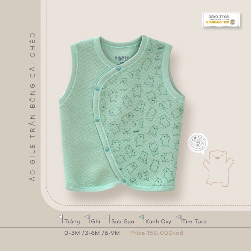 Áo ghile trần bông cho bé