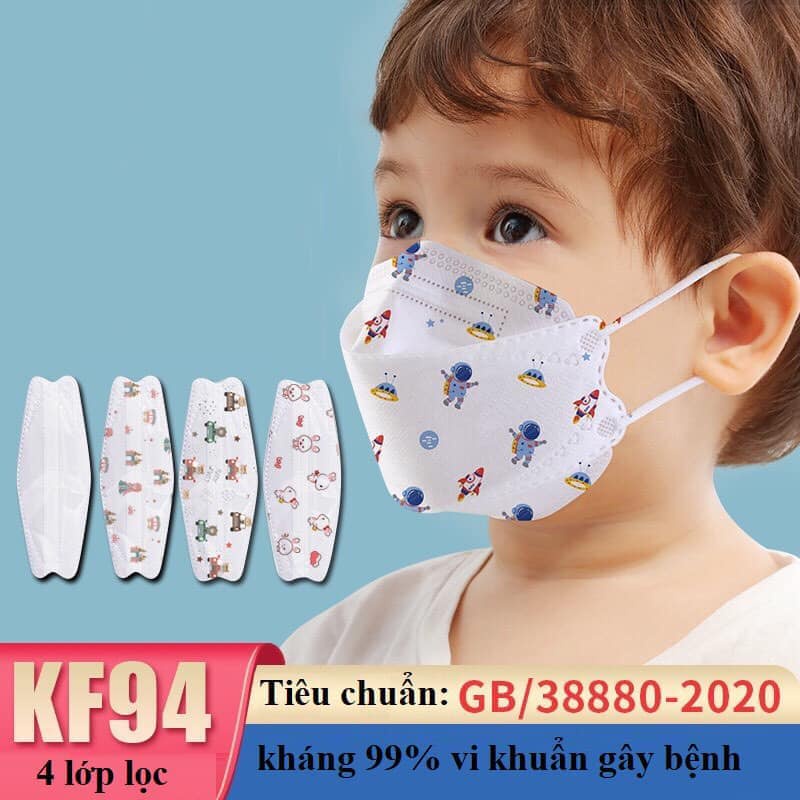 COMBO 50 CHIẾC KHẨU TRANG KF94 (KN95) CHO BÉ