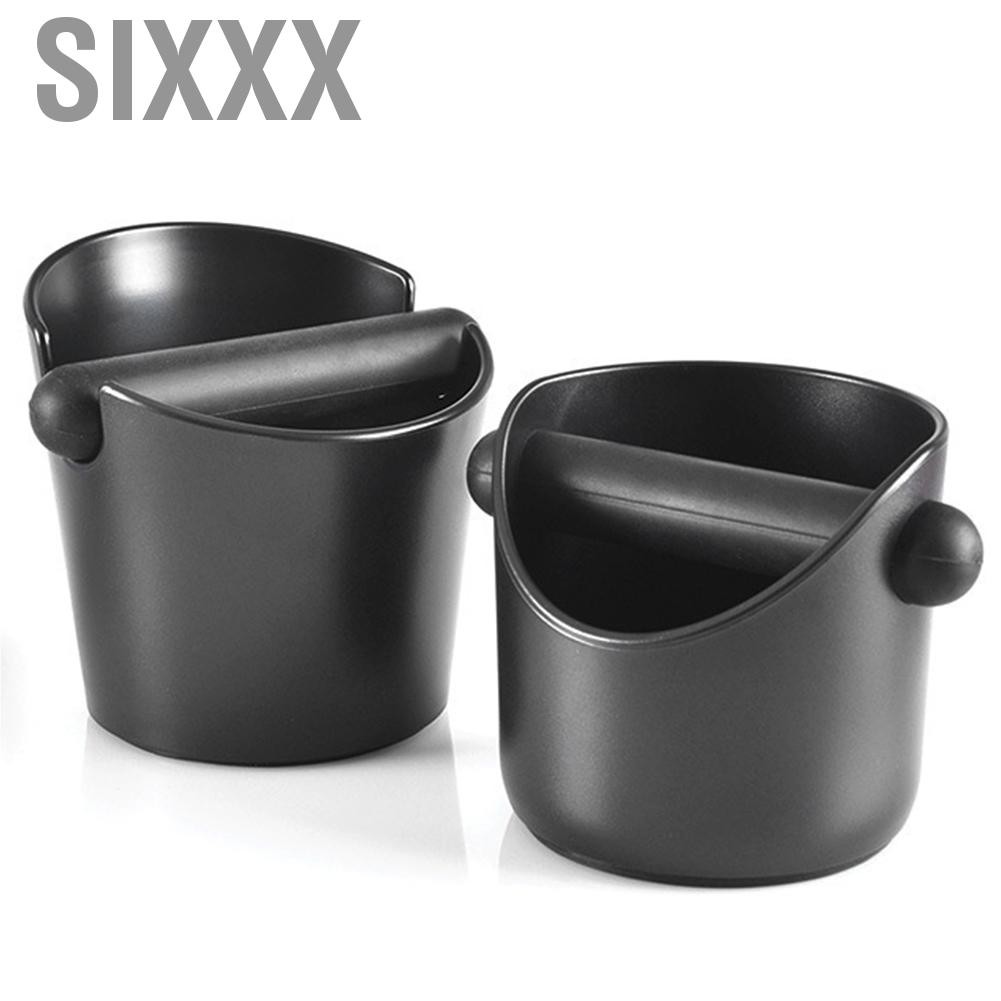 Sixxx Coffee Knock Box Anti-Slip Slag Grounds Bucket with Rubber Bar Making Accessories