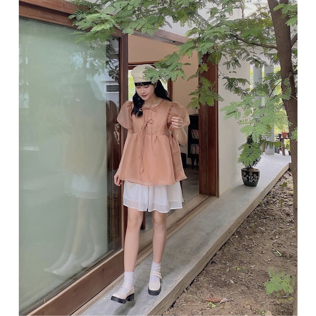 [NEW/VIDEO] Set áo babydoll voan tơ mix quần giả chân váy siêu xinh bồng bềnh