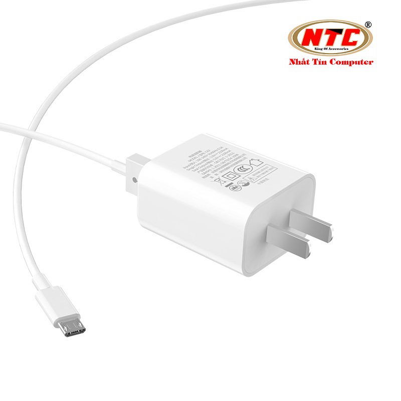 Bộ cốc sạc 2 cổng và cáp sạc cổng microUSB Hoco C62 - output 2.1A