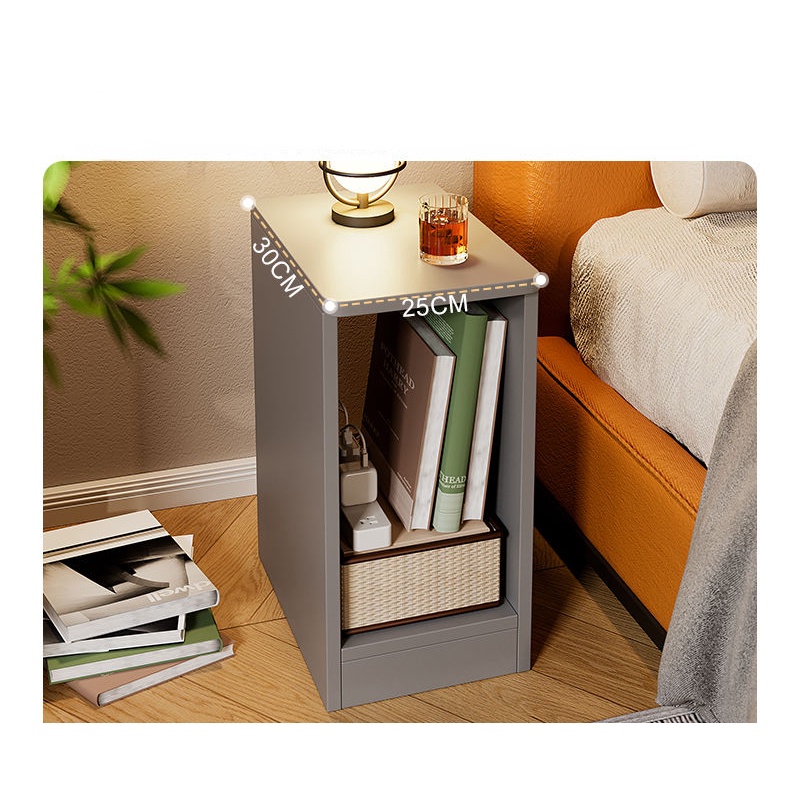 Siêu hẹp tủ đầu giường đơn giản mini phòng ngủ nhỏ nhà