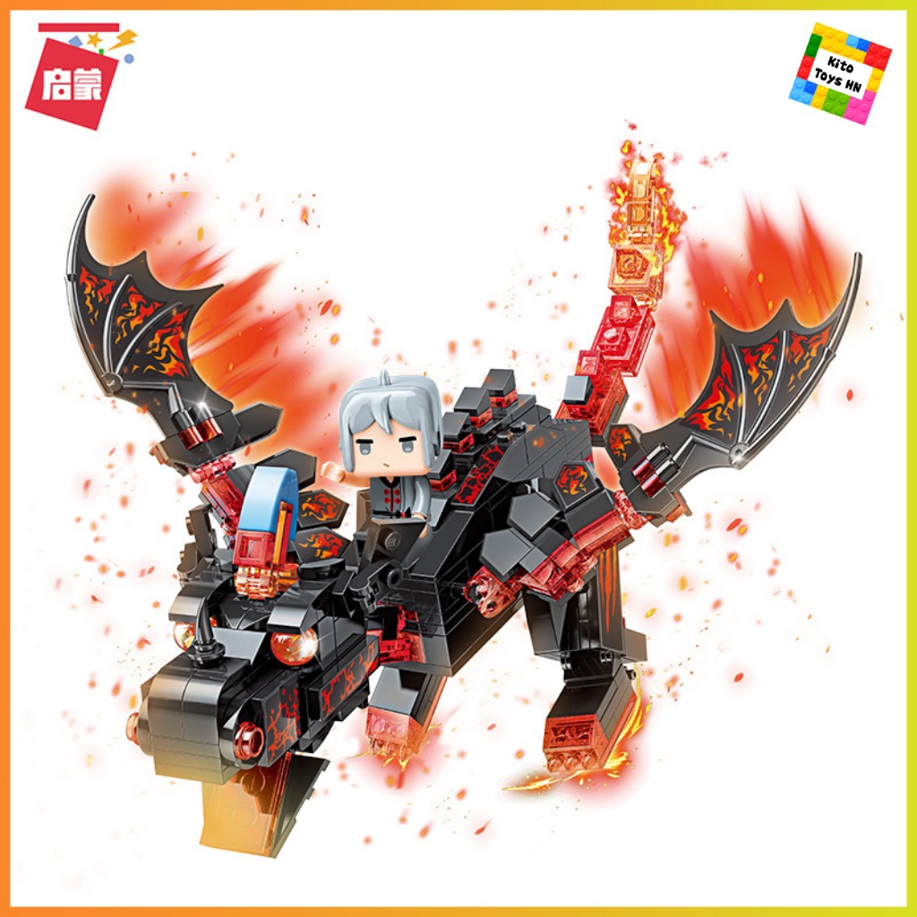 Bộ Đồ Chơi Lego Lắp Ráp Mô Hình Qman 72013 Minecraft Mini World Rồng Đen Dung Nham 331 Mảnh Ghép Kèm 1 Minifigures