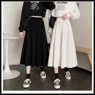 Chân váy kaki form dài, chân váy kaki xòe phong cách hàn quốc