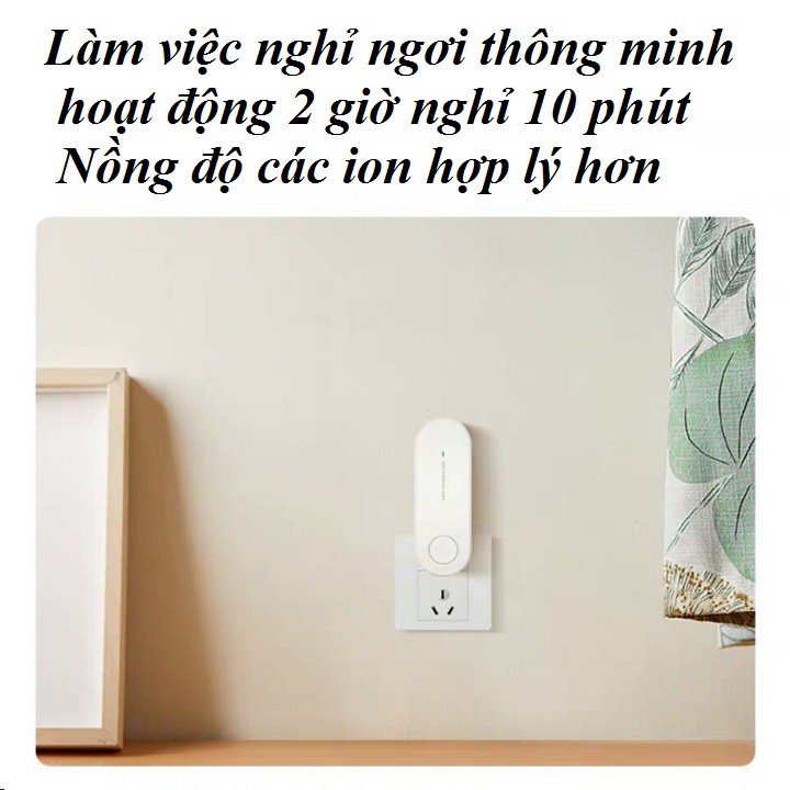 Máy lọc không khí ion âm - Bảo hành 12T - Máy khử mùi mini nhà bếp, phòng tắm, khử mùi khói thuốc - Video test thật