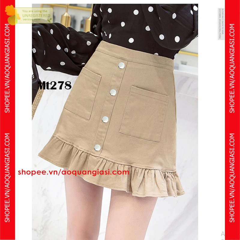 Chân váy kaki đuôi cá nút MT278 | BigBuy360 - bigbuy360.vn