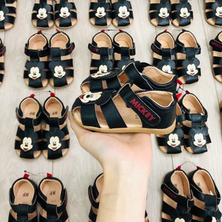 [HÀNG HOT]  Dép Sandal rọ Mickey HM dư xịn cho bé trai màu đen CAM KẾT CHẤT LƯỢNG UY TÍN